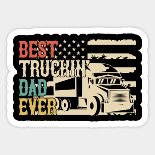 Best Trucking Dad Ever Sticker